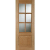 Oak Iris 6 Light Raised Mould Internal Fire Door
